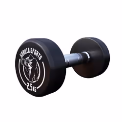 Gorilla Sports 100532-00049-0007, Haltère au poids fixe, Fonte, 2,5 kg