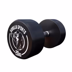 Gorilla Sports 100532-00049-0025, Haltère au poids fixe, Fonte, 20 kg