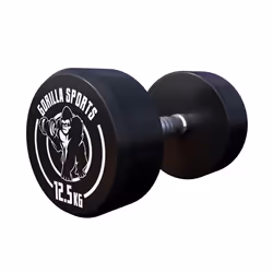 Gorilla Sports 100532-00049-0018, Haltère au poids fixe, Fonte, 12,5 kg