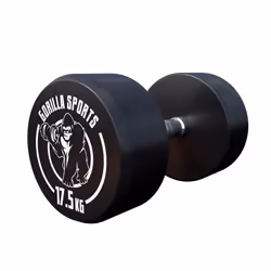 Gorilla Sports 100532-00049-0023, Haltère au poids fixe, Fonte, 17,5 kg