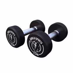 Gorilla Sports 100275-00008-0098, Haltère au poids fixe, Fonte, 5 kg, 2 pièce(s)