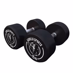 Gorilla Sports 100280-00008-0111, Haltère au poids fixe, Fonte, 30 kg, 2 pièce(s)