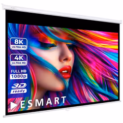 ESMART Professionnel MIROLO Toile pour store enrouleur 266 x 149 cm (120) 16:9 Écran de projecteur home cinéma écran Rollo L ...
