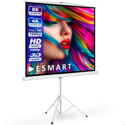 ESMART Professionnel MISATI Écran de trépied 244 x 183 cm (120) 4:3  Écran de projection pour projecteur Home Cinema