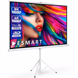ESMART Professionnel MISATI Écran de trépied 221 x 125 cm (100) 16:9 Écran de projection pour projecteur Home Cinema