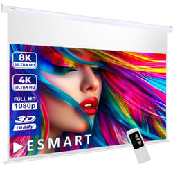 ESMART Professionnel MIMOTO ACOUSTIQUE Écran de Projection Moteur 266 x 149 cm (120) 16:9  Télécommande programmable
