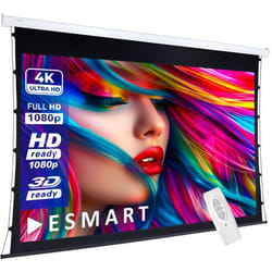 ESMART Economy EXT Toile de Tension 240 x 135 cm (108)  Format 16:9  Télécommande  Home cinéma projecteur électrique