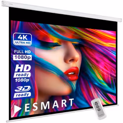 ESMART Economy EXM Toile moteur 240 x 180 cm (118)  Format 4:3  Télécommande  Home cinéma projecteur Écran de projection