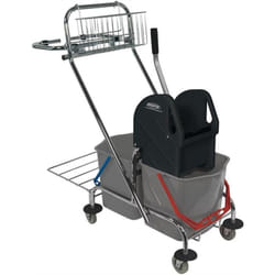 Certeo - Chariot de nettoyage Sprintus Seau 2 x 17 l, presse, panier de rangement - 301081