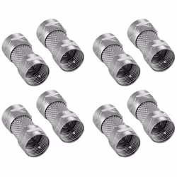 8x Adaptateur coupleur F (connecteur: Fiche F vers Fiche F) câble dantenne SAT