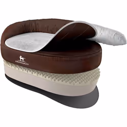 Knuffelwuff Jessy Lit  Panier Coussin Corbeille orthopédique pour chien  100 x 65 x 28cm marron