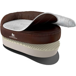 Knuffelwuff Jessy Lit  Panier Coussin Corbeille orthopédique pour chien  100 x 65 x 28cm marron