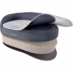 Knuffelwuff Jessy Lit Panier Coussin Corbeille orthopédique pour chien 100 x 65 x 28cm gris