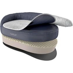 Knuffelwuff Jessy Lit  Panier Coussin Corbeille orthopédique pour chien  100 x 65 x 28cm gris