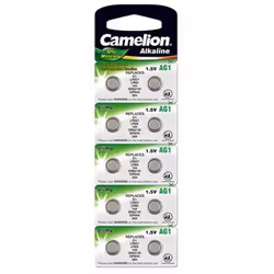 Camelion AG1-BP10, Batterie à usage unique, SR60, Alcaline, 1,5 V, 10 pièce(s), 9 mAh