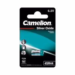 Camelion 14051444, 4SR44, Argent-Oxide (S), 6,2 V, 1 pièce(s), 145 mAh, 25,1 mm