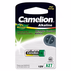 Camelion A27-BP1, A27, Alcaline, 12 V, Haut, Hg (mercure), Noir, Vert, Argent, Blanc