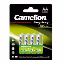 Camelion Nh-aa600ar-bp4, Batterie rechargeable, Hybrides nickel-métal (NiMH), 1,2 V, 4 pièce(s), 600 mAh, Vert, Blanc
