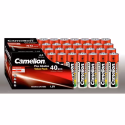 Camelion 11104006 Plus Alkaline Batterie LR06 (Mignon, AA, 40er-Pack) rot/gold, Batterie à usage unique, AA, Alcaline, 1,5 V, ...