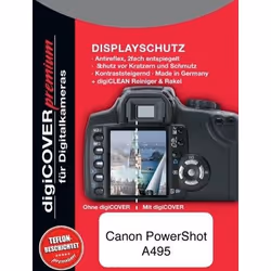 DigiCover N2407, Transparent, Canon, Canon PowerShot A495, Protecteur d'écran