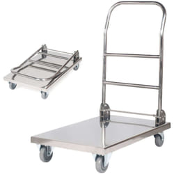 Chariot plateforme pliable en acier plateforme HoReCa 70x52cm