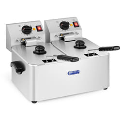 Friteuse Électrique Professionnelle Acier Inoxydable Zone Froide 2x8L 2x2500W