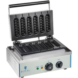 Royal Catering - Gaufrier teflon pour gaufres sur bâton et corn dogs