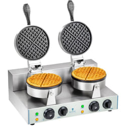 Royal Catering - Double gaufrier avec 2 x 1 300 watts - rond