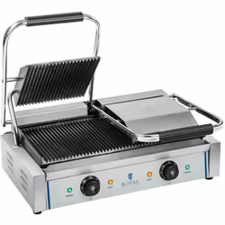 ⭐⭐⭐⭐⭐ Machine à panini nervurée double - 2 x 1 800 W de marques Royal Catering ✅ Modèle: RCKG-3600-G ✅ Article: 10010246 ⬇️ C ...