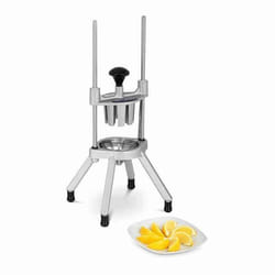 Coupe fruits et légumes Inox Diamètre des lames 9cm Pieds en caoutchouc antidérapants 215x215x48cm Royal Catering RCOT-8