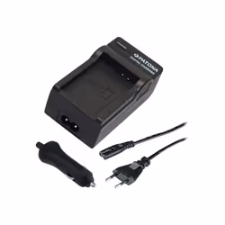 Chargeur de batteries - PATONA - Canon LP-E6 - Adaptateur secteur - Adaptateur voiture - Noir