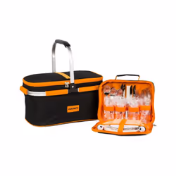 Panier de pique-nique avec sac " Famille" - parfaitement adapté aussi à l' excursion avec nos chariots de transport pliables  ...