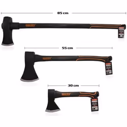 Set de 3 haches et merlins HECHT avec manche ergonomique et noyau en fibre de verre