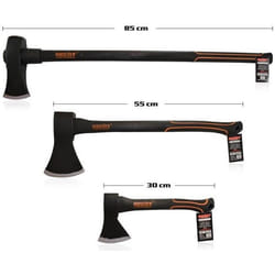 Set de 3 haches et merlins HECHT avec manche ergonomique et noyau en fibre de verre