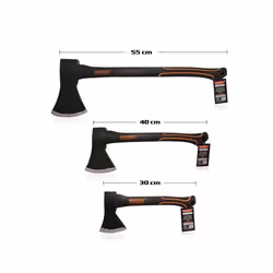 Set de 3 Haches HECHT à Fendre et Merlin avec Manche Ergonomique et Surface de Coupe Polie - Nr 7