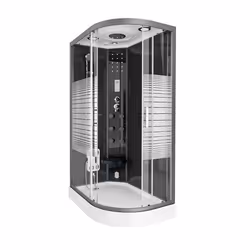 HOME DELUXE Douche à vapeur BLACK PEARL >Version: 120 x 80 cm Droite