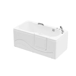 Baignoire HOME DELUXE VITAL M >Version: Droite< Sur pied Acrylique sanitaire I Baignoire de coin en acrylique
