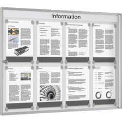 Certeo - frankel kaiserkraft, Vitrine économique, blanc gris, format