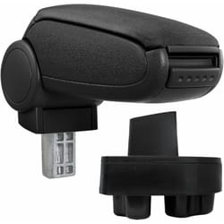 Pro.tec - Accoudoir central pour Opel Corsa c / Opel Combo c - avec compartiment - rembourré - textile - noir