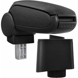 [pro.tec] Accoudoir central pour Volkswagen Polo V (Type 6R) - avec compartiment - rembourré - textile - noir