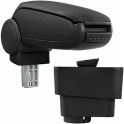 Pro.tec - Accoudoir central pour Fiat Grande Punto - avec compartiment - rembourré - textile - noir