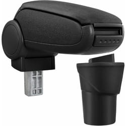 Pro.tec - Accoudoir central pour Nissan Micra K13 - avec compartiment - rembourré - textile - noir