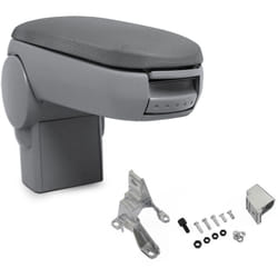 Pro.tec - Accoudoir central pour Golf iv / Bora / New Beetle - avec compartiment - rembourré - textile - gris