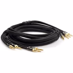 HiViLux - Câble hi-fi pour haut-parleurbox - 2 câbles OFC divisibles avec fiche banane pour paire denceintes 6m Paar