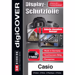 DigiCover B3176, Translucide, Casio, Casio EX-ZS12, 2 pièce(s), Protecteur d'écran