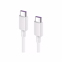 description Câble de charge Reekin 5A SUPERFAST USB-C ® - 1,0 m (nylon blanc) Ce texte a été traduit par une machine. traits  ...