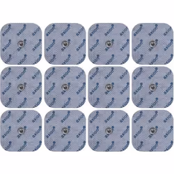 Sanitas/Beurer - 12 électrodes 45x45 mm compatibles Sanitas SEM 40/41/42/43/44 et Beurer EM40/41/49/80 TENS-EMS - Connecteurs ...