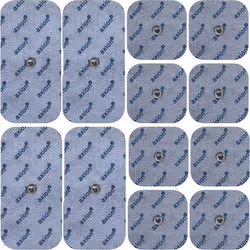 Sanitas/Beurer - 12 électrodes mixtes compatibles Sanitas SEM 40/41/42/43/44 et Beurer EM40/41/49/80 TENS-EMS - Connecteurs s ...