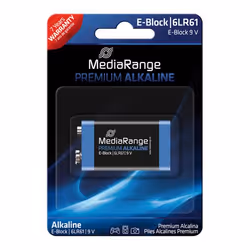 MediaRange MRBAT107, Batterie à usage unique, Alcaline, 9 V, 1 pièce(s), Noir, Bleu, Cylindrique