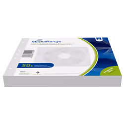 MediaRange BOX60, Housse, 2 disques, Blanc, Toison, 120 mm, 140 mm